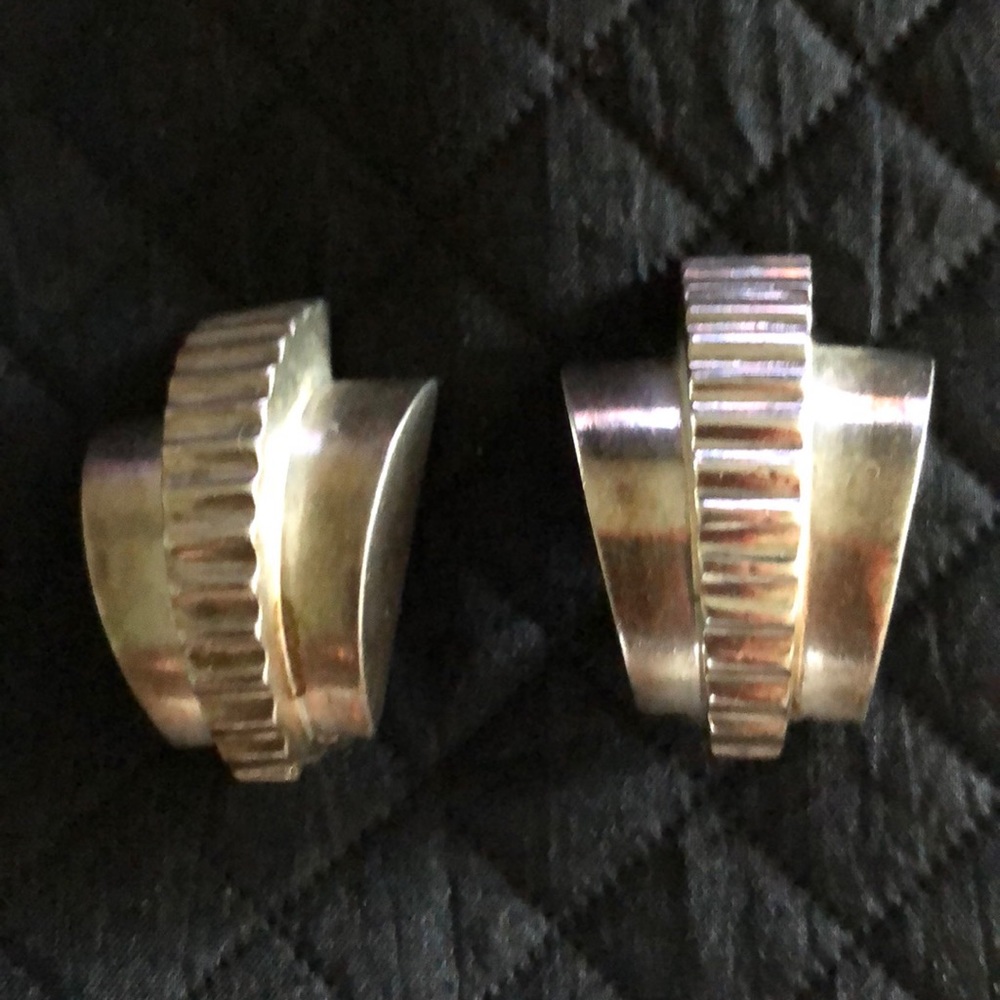 Vintage Sterling Silver Clip-On Earrings